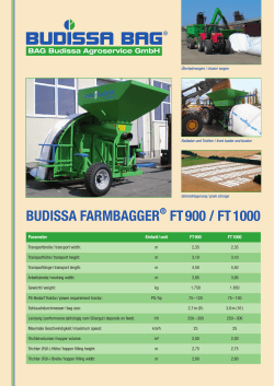 BUDISSA FARMBAGGER FT 900 / FT 1000