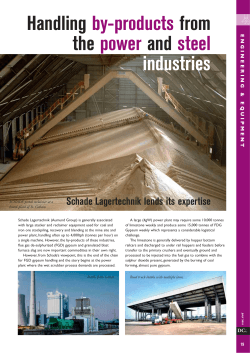 Handling by-products from the power and steel industries Schade