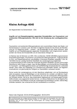 Kleine Anfrage 4640
