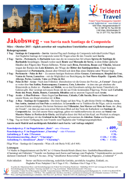 Jakobsweg - von Sarria nach Santiago de Compostela