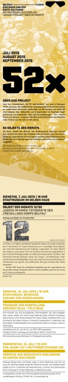 Flyer Juli bis September 2015