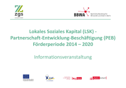 Lokales Soziales Kapital (LSK) - Partnerschaft