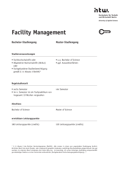 Facility Management — Bachelor