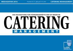 Mediadaten - Catering Management