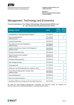 Management, Technology and Economics