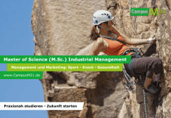 Master of Science (M.Sc.) Industrial Management