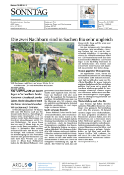 Die zwei Nachbarn sind in Sachen Bio sehr ungleich