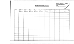Medikamententagebuch - Dr. Christina von Köckritz