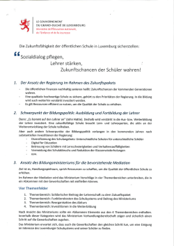 Die Zukunftsfähigkeit der öffentlichen Schule In Luxemburg