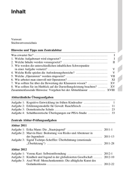 Inhalt - STARK Verlag