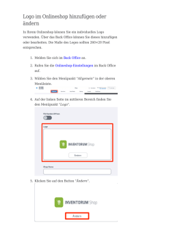 Logo im Onlineshop hinzufügen oder ändern