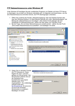 FTP Netzwerkressource unter Windows XP