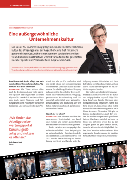 Eine au&szlig;ergew&ouml;hnliche Unternehmenskultur