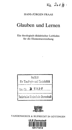Glauben und Lernen