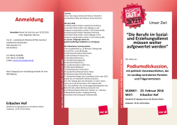 Einladung zur Podiumsdiskussion - ver.di | Landesbezirk Rheinland