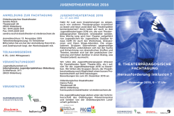 JUGENDTHEATERTAGE 2016