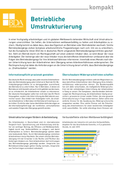 kompakt Betriebliche Umstrukturierung