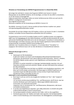 Hinweise zur Verwendung von Gispad 5.1