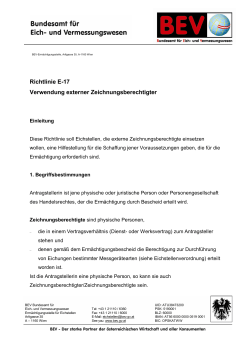 E-17 - Verwendung externer Zeichnungsberechtigter