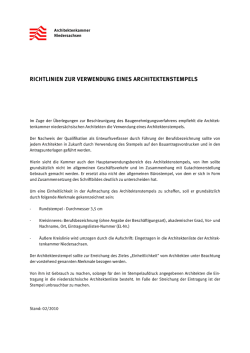 richtlinien zur verwendung eines architektenstempels