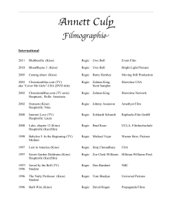 Filmographie for PDF print