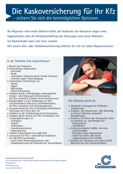 Ihre Vorteile der Kaskoversicherung