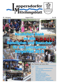 Herzlichen Dank an alle Beteiligten und