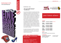Jetzt Tickets sichern! - Naturtheater Heidenheim