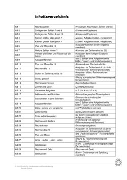 Inhaltsverzeichnis [26 KB PDF]