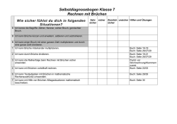 Selbstdiagnosebogen Klasse 7 Rechnen mit Brüchen Wie sicher