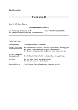 Bürgerforum Pye (19) 11.02.2016 Protokoll