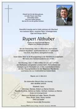Rupert Althuber - Bestattung Sterzl