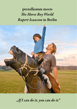 prenzlkomm meets The Horse Boy World Rupert Isaacson in Berlin