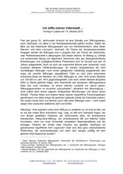 Dr. phil. Rupert Graf Strachwitz: Vortrag