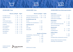 DIE W&Auml;SCHEREI -Preise Textilreinigung Rath DIE W&Auml;SCHEREI