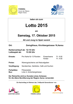 Lotto 2015 - Ludothek Aarau