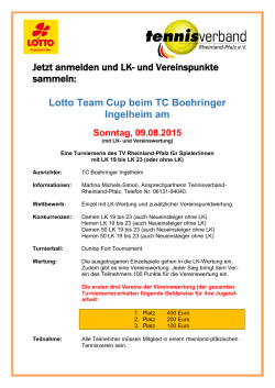 Lotto Team Cup beim TC Boehringer Ingelheim