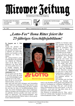 „Lotto-Fee“ Ilona Ritter feiert ihr 25-jähriges