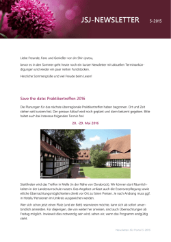 JSJ-NEWSLETTER 5-2015