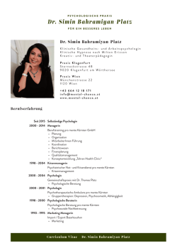 Dr. Simin Bahramiyan-Platz, Psychologische Praxis Klagenfurt