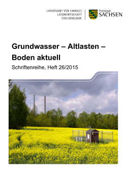 Grundwasser - Altlasten - Boden aktuell - Publikationen