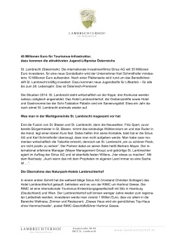 Press report 2015-09-29 “Information evening Lambrechterhof”