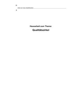 Hausarbeit: Qualit&auml;tszirkel