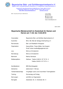 160107 Ausschreibung Bayerische Meisterschaft Bob