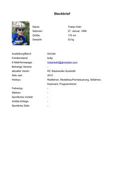 Tristan Kahl - RC Staubwolke Quadrath