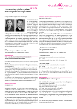 Theaterpädagogische Angebote