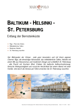 Baltikum-Helsinki-St. Petersburg