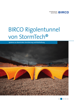 BIRCO Rigolentunnel von StormTech®
