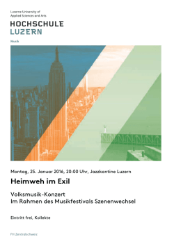 Heimweh im Exil - Hochschule Luzern