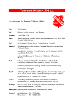 Informationen und Anmeldung zur Mini Garde